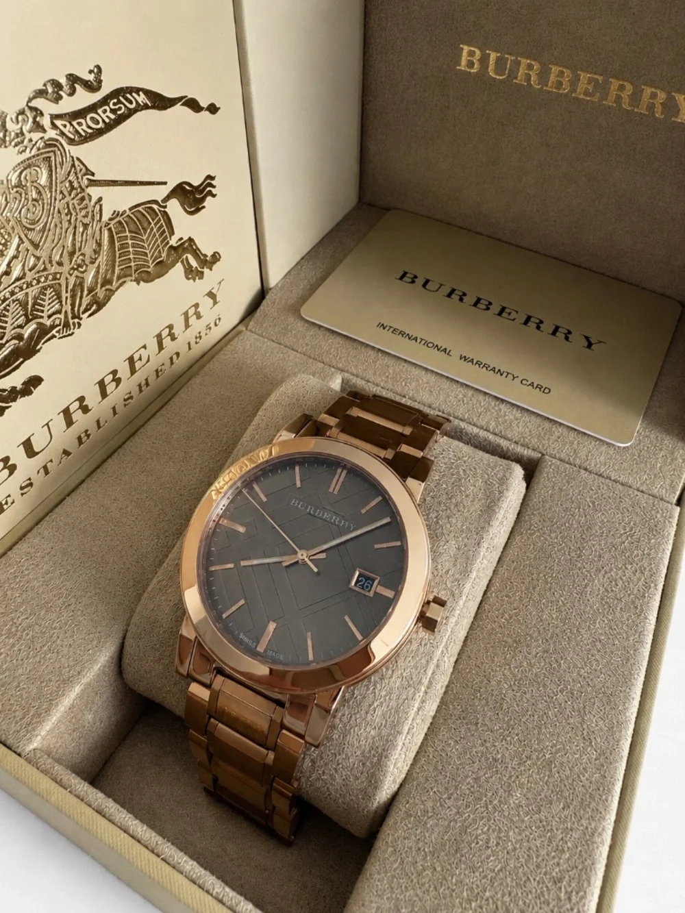 Brand New Burberry Brown Dial Unisex Watch BU9005